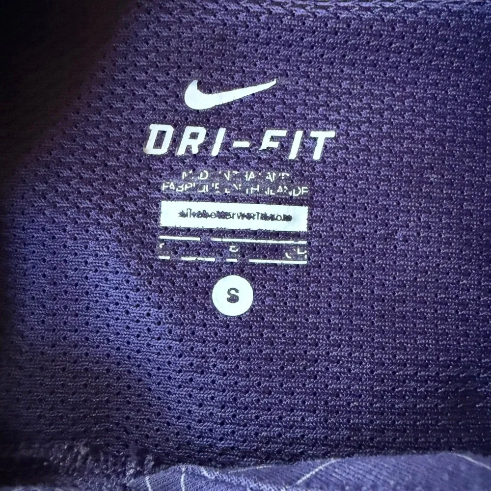 Nike Dri-FIT Purple Grid Running Hoodie Womens Small‎ Reflective Pullover Pocket